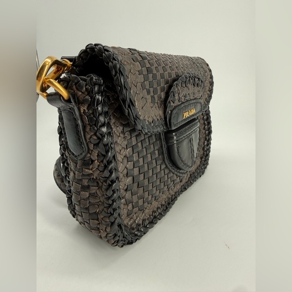 Prada Madras Crossbody Brown Bag - Picture 3 of 16